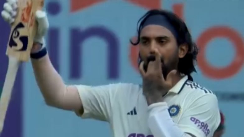 KL Rahul Dedicates His Celebration to Daughter Evaarah After Scoring Century in IND vs WI 1st Test 2025 (Watch Video)