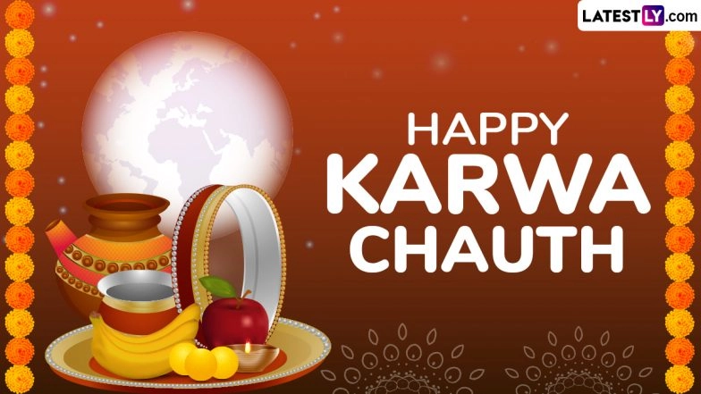 Karwa Chauth 2025 Wishes for Wife and Husband: Send Romantic Messages, Happy Karva Chauth Greetings, Images and HD Wallpapers To Express Your Love
