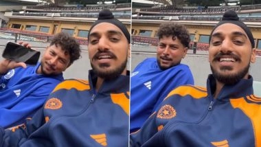 'Diwali To Aa Gayi, Pataake Kaha Hai?' Arshdeep Singh Shares Funny Reel With Kuldeep Yadav Ahead of IND vs AUS 2nd ODI 2025 (Watch Video)