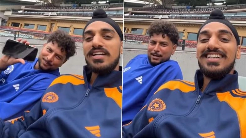 'Diwali To Aa Gayi, Pataake Kaha Hai?' Arshdeep Singh Shares Funny Reel With Kuldeep Yadav Ahead of IND vs AUS 2nd ODI 2025 (Watch Video)