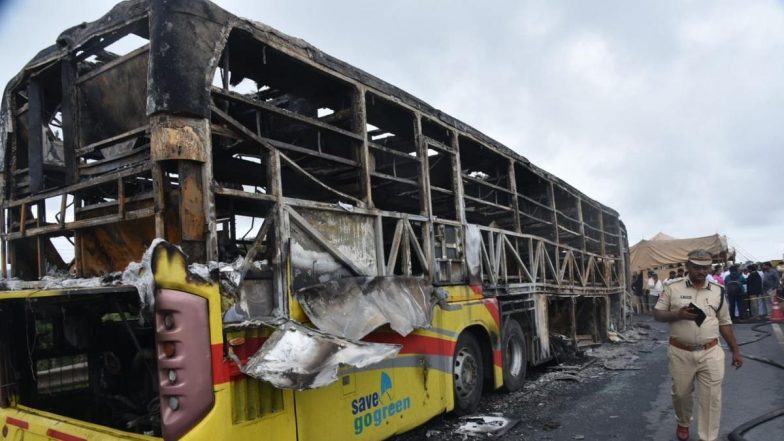 Kurnool Bus Fire Accident: Rahul Gandhi Condoles Loss of Lives in ‘Kaveri Travels’ Bus Tragedy, Prays for Speedy Recovery of Injured