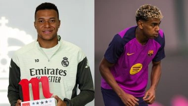 How To Watch Real Madrid vs Barcelona El Clasico La Liga 2025-26 Free Live Streaming Online? Get Live Telecast Details of Spanish Football Match With Time in IST