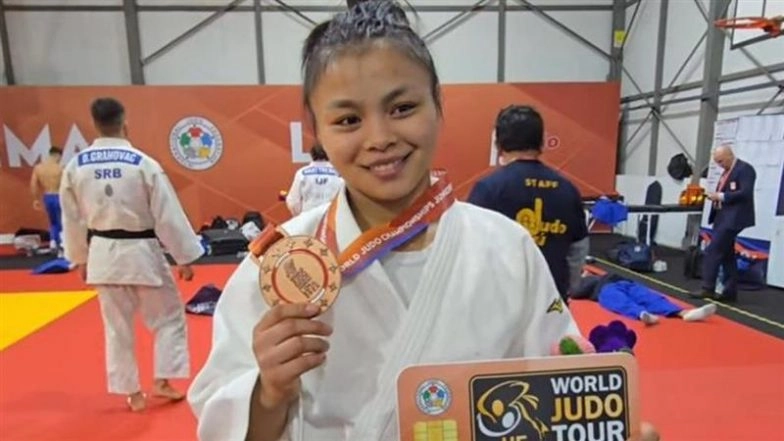 Linthoi Chanambam Wins India’s First-Ever Medal at Junior Judo World Championships, Beats Joni Geilen in Women’s 63kg Event To Clinch Bronze Medal