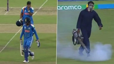 Insects Interrupt Play in IND-W vs PAK-W ICC Women's World Cup 2025 Match in Colombo, Game Halted for Pest Control as Players Leave the Field (Watch Video)