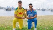 Shubman Gill, Mitchell Marsh Pose With Trophy Ahead of IND vs AUS 2025 ODI Series (See Pics)