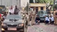 'Travelling on the Roof Won't Shelter You From an Arrest': Mumbai Police Book 4 for Performing Stunts While Sitting on the Roof of Moving Car (Watch Video)