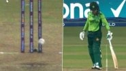 Muneeba Ali Run Out Video: Third Umpire's Decision Sparks Controversy After Pakistan Opener Adjudged Out During IND-W vs PAK-W ICC Women's World Cup 2025 Match
