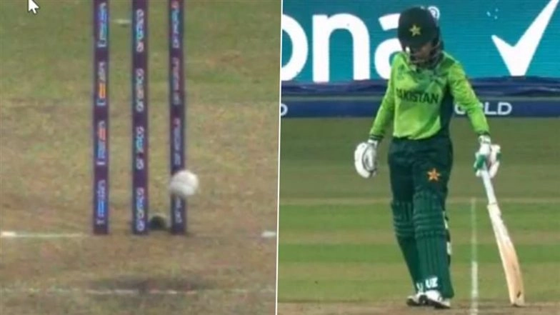 Muneeba Ali Run Out Video: Third Umpire's Decision Sparks Controversy After Pakistan Opener Adjudged Out During IND-W vs PAK-W ICC Women's World Cup 2025 Match