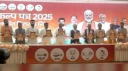 NDA Releases Manifesto &lsquo;Sankalp Patra&rsquo; for Bihar Assembly Elections 2025; Promises 1 Crore Jobs to Youth, Empowerment to Women (Watch Videos)