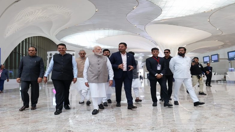 PM Narendra Modi Shares Photos of Navi Mumbai International Airport After Inauguration, Says 'New Airport in Navi Mumbai Will Expand Connectivity in Mumbai Metropolitan Region' (See Pics)