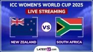 New Zealand Women vs South Africa Women Free Live Streaming Online of ICC Women's Cricket World Cup 2025: How To Watch NZ-W vs SA-W CWC Match Free Live Telecast in India?