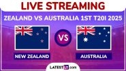 New Zealand vs Australia Live Streaming Online, 1st T20I 2025: How To Watch NZ vs AUS Cricket Match Free Live Telecast on TV?
