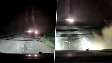 ‘Best Use of Space Technology’: Congress Trolls Modi Govt Over Viral Video of Pothole-Ridden National Highway 49 Triggering Car Airbags