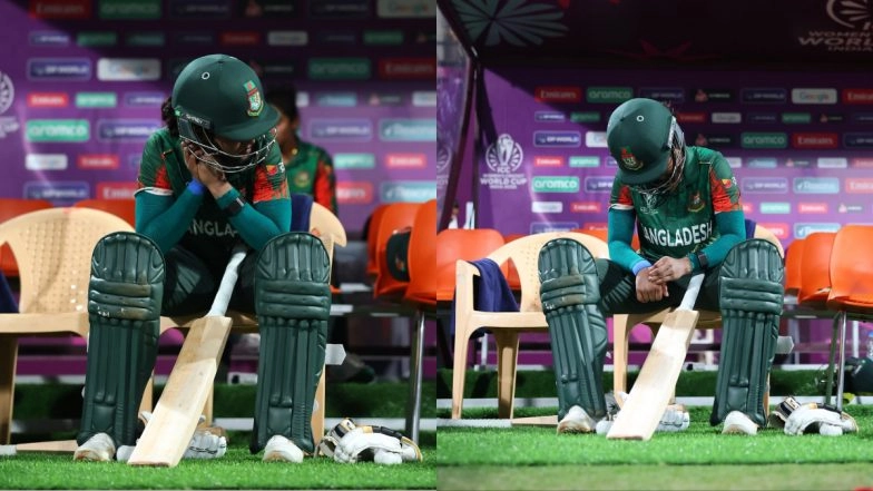 Captain Nigar Sultana Joty Sits Dejected in Dugout After Bangladesh's Elimination From ICC Women's World Cup 2025 With 7-Run Loss to Sri Lanka (Watch Video)
