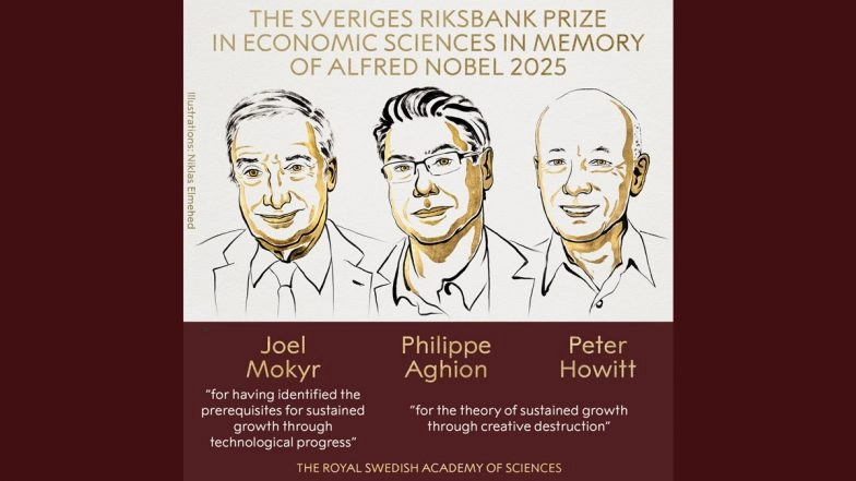 Nobel Prize in Economic Sciences 2025 Winners: Joel Mokyr, Philippe Aghion and Peter Howitt Win Nobel Award for Explaining 'Innovation-Driven Economic Growth'