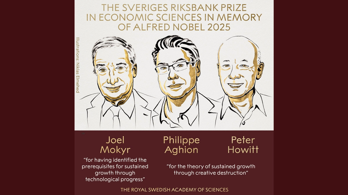 Nobel Prize in Economic Sciences 2025 Winners: Joel Mokyr, Philippe Aghion and Peter Howitt Win Nobel Award for Explaining 'Innovation-Driven Economic Growth'