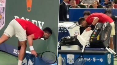 Novak Djokovic Vomits Amid 'Brutal' Conditions During Shanghai Open 2025 Match Against Yannick Hanfmann (Watch Video)