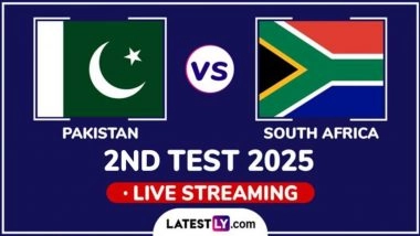 Pakistan vs South Africa Free Live Streaming Online, 2nd Test 2025: How To Watch PAK vs SA Cricket Match Live Telecast on TV in India?