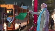 PM Narendra Modi Flags Off 25 New E-Buses at Statue of Unity in Kevadia, Launches Green Mobility Drive for Tourists (Watch Video)
