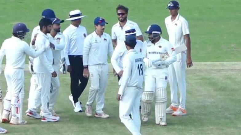 Prithvi Shaw Involved in Heated Argument With Mumbai Players During Maharashtra vs Mumbai Warm-Up Match (Watch Video)