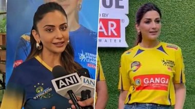 Tennis Premier League Season 7: Rakul Preet Singh and Sonali Bendre Attend Auction Ceremony, Praise League’s Growth (Watch Video)