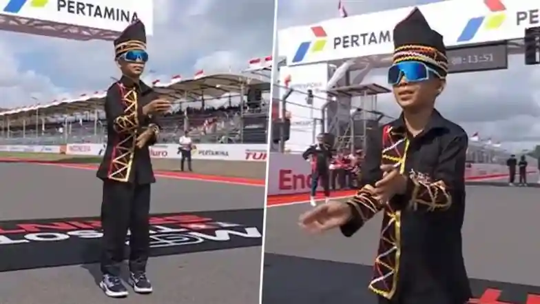 Viral Aura Farming Boat Kid Rayyan Arkan Dikha Performs His Moves At Indonesian MotoGP 2025 (Watch Video)