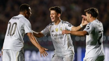 Kairat Almaty 0-5 Real Madrid, UEFA Champions League 2025-26: Kylian Mbappe's Hat-Trick Powers Los Blancos to Dominant Victory