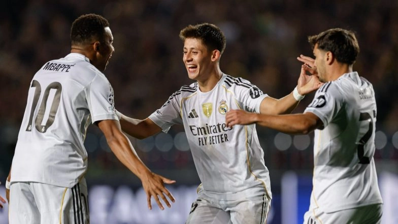 Kairat Almaty 0-5 Real Madrid, UEFA Champions League 2025-26: Kylian Mbappe's Hat-Trick Powers Los Blancos to Dominant Victory