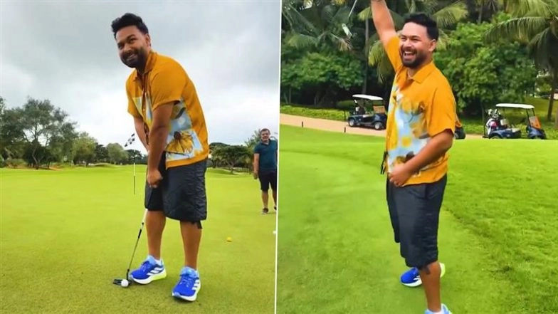 Rishabh Pant Tries His Hands In Golf, Admits Failure By Saying 'Ball Went Everywhere...Except Where It Should' (Watch Video)