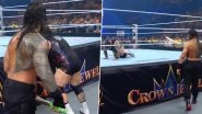 Commentators Go Crazy As Roman Reigns Brings Out Cricket Bat to Hit Bronson Reed During WWE Crown Jewel 2025, Compare Star Wrestler With 'Ricky Ponting' and 'Steve Smith' With 'Ashes' Coming Up (Watch Video)