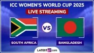 South Africa Women vs Bangladesh Women Free Live Streaming Online of ICC Women&rsquo;s Cricket World Cup 2025: How To Watch SA-W vs BAN-W CWC Match Free Live Telecast in India?