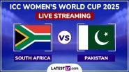 South Africa Women vs Pakistan Women Free Live Streaming Online of ICC Women&rsquo;s Cricket World Cup 2025: How To Watch SA-W vs PAK-W CWC Match Free Live Telecast in India?