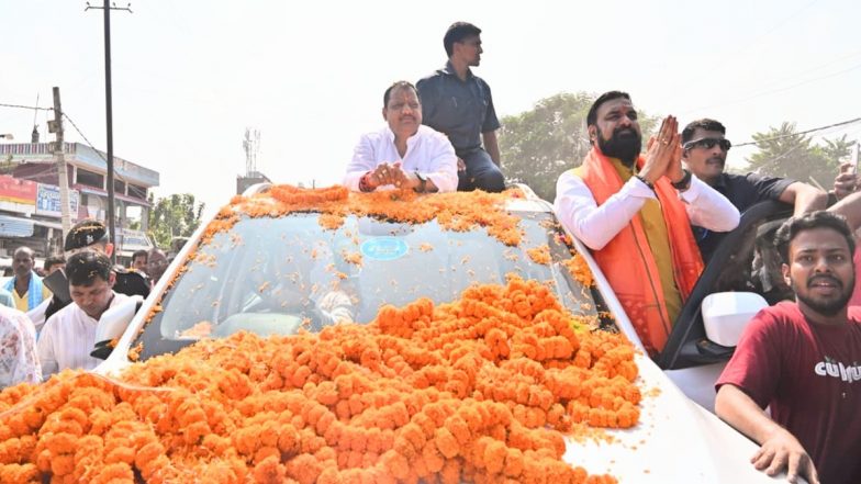 Bihar Assembly Elections 2025: Samrat Choudhary Files Nomination From Tarapur Assembly Seat in Munger District, Urges Voters to Ensure Landslide Victory for BJP (See Pics)
