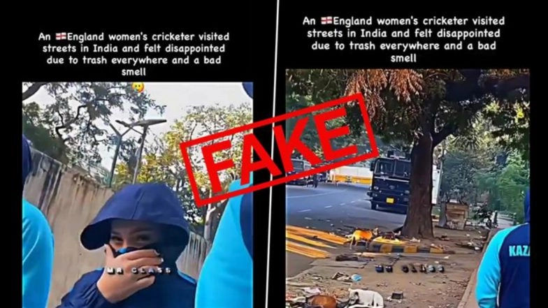 Undated Video of Kazakhstan Athletes Shared on Social Media with Fake Claims of England Women's Team Players Covering Their Face Due to Trash Smell During ICC Women's World Cup 2025 in India