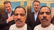 Social Media Star Shadab Jakati Meets Brett Lee, Attempts at Recreating Viral &lsquo;10 Wala Biscuit Ka Packet Kitna Ka Hai Ji&rsquo; Meme With Ex-Australia Star (Watch Video)