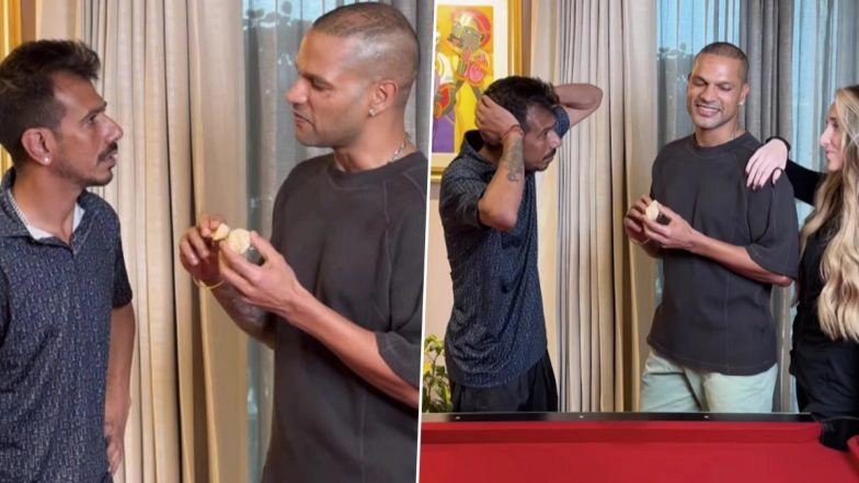 ‘Ek Baar Phir Se Dulha Banne Ka Mann Hai Beta…’ Shikhar Dhawan Shares Hilarious Instagram Reel With Yuzvendra Chahal and Girlfriend Sophie Shine (Watch Video)