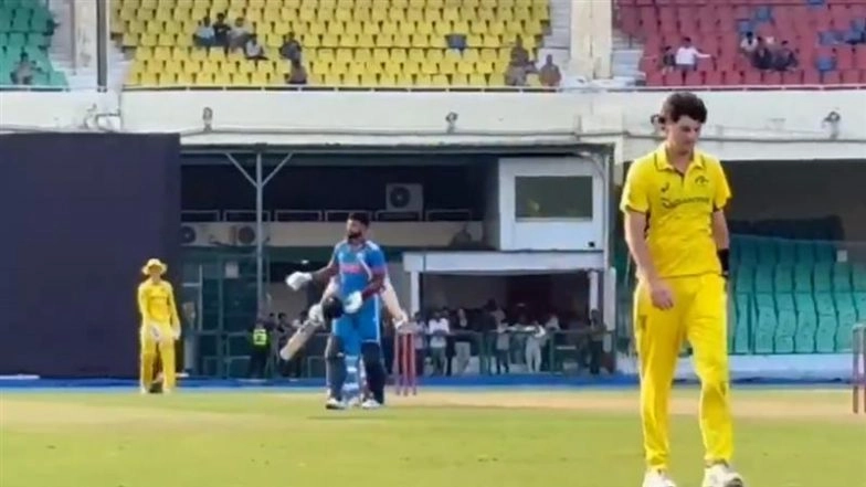Shreyas Iyer Slams Century During India A vs Australia A 1st Unofficial ODI 2025 in Kanpur (Watch Video)