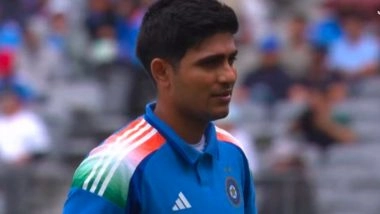Shubman Gill Wicket Video: Watch Nathan Ellis Dismiss Team India’s New ODI Captain for Low Score During IND vs AUS 1st ODI 2025
