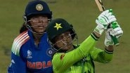 Sidra Amin Becomes First Pakistan Women Cricketer to Hit A Six Against India Women in Women's ODIs, Achieves Feat During IND-W vs PAK-W ICC Women's World Cup 2025 Match