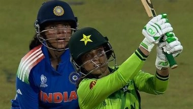 Sidra Amin Becomes First Pakistan Women Cricketer to Hit A Six Against India Women in Women's ODIs, Achieves Feat During IND-W vs PAK-W ICC Women's World Cup 2025 Match