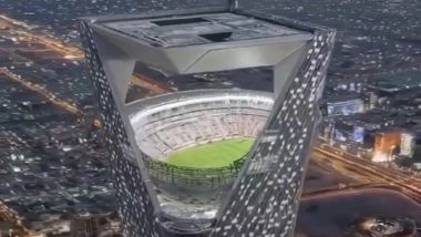Saudi Arabia To Build World's First 'Sky Stadium' for 2034 FIFA World Cup; NEOM Stadium To Stand 350 Meters Above the Ground (Watch Video)