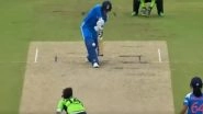 Smriti Mandhana Wicket Video: Watch Fatima Sana Trap Star India Women Batter LBW During IND-W vs PAK-W ICC Women's World Cup 2025 Match
