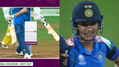Smriti Mandhana Dismissal Video: Watch Kim Garth Dismiss India Women's Cricket Team Star After Alyssa Healy's Review During IND-W vs AUS-W ICC Women's World Cup 2025 Semi-Final