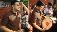 Sourav Ganguly Plays &lsquo;Dhaak&rsquo;, Participates in &lsquo;Sindoor Khela&rsquo; Before Immersion of Durga Idol in Kolkata (Watch Video)