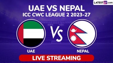 United Arab Emirates vs Nepal ICC Men’s Cricket World Cup League 2 Free Live Streaming Online: How To Watch UAE vs NEP ICC CWC League 2 ODI Cricket Match Live Telecast on TV?