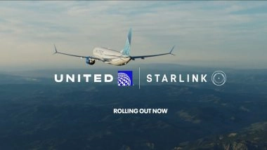Starlink Wi-Fi Service Now Available on United Airlines’ 1st Mainline Aircraft, Offers High-Speed Internet Connectivity for Free for MileagePlus Members