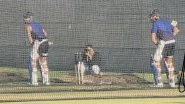 Virat Kohli and Rohit Sharma Spotted Batting During Team India&rsquo;s First Practice Session Ahead of IND vs AUS 1st ODI 2025