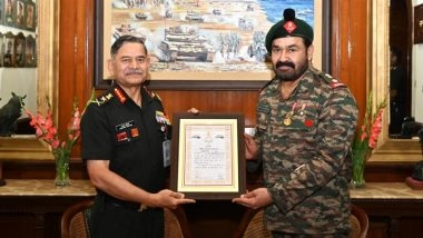 Mohanlal Felicitated by Army Chief for Outstanding Contribution to Society and Armed Forces (View Pics)