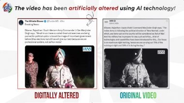 Pakistan Targets Indian Army With AI-Generated Fake Video, PIB Fact Check Debunks Digitally-Altered Clip by Sharing Original Version