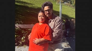 Mommy-To-Be Bharti Singh Glows in Red As She Shows Off Baby Bump During Switzerland Getaway With Haarsh Limbachiya (View Pic)